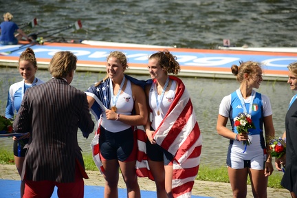 Emily receiving medal